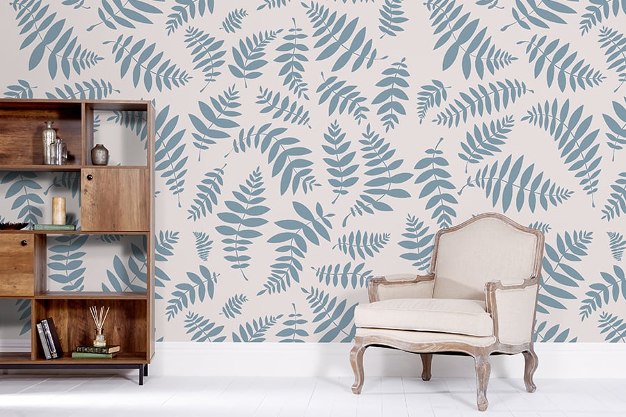 bracken fern patterned wallpaper